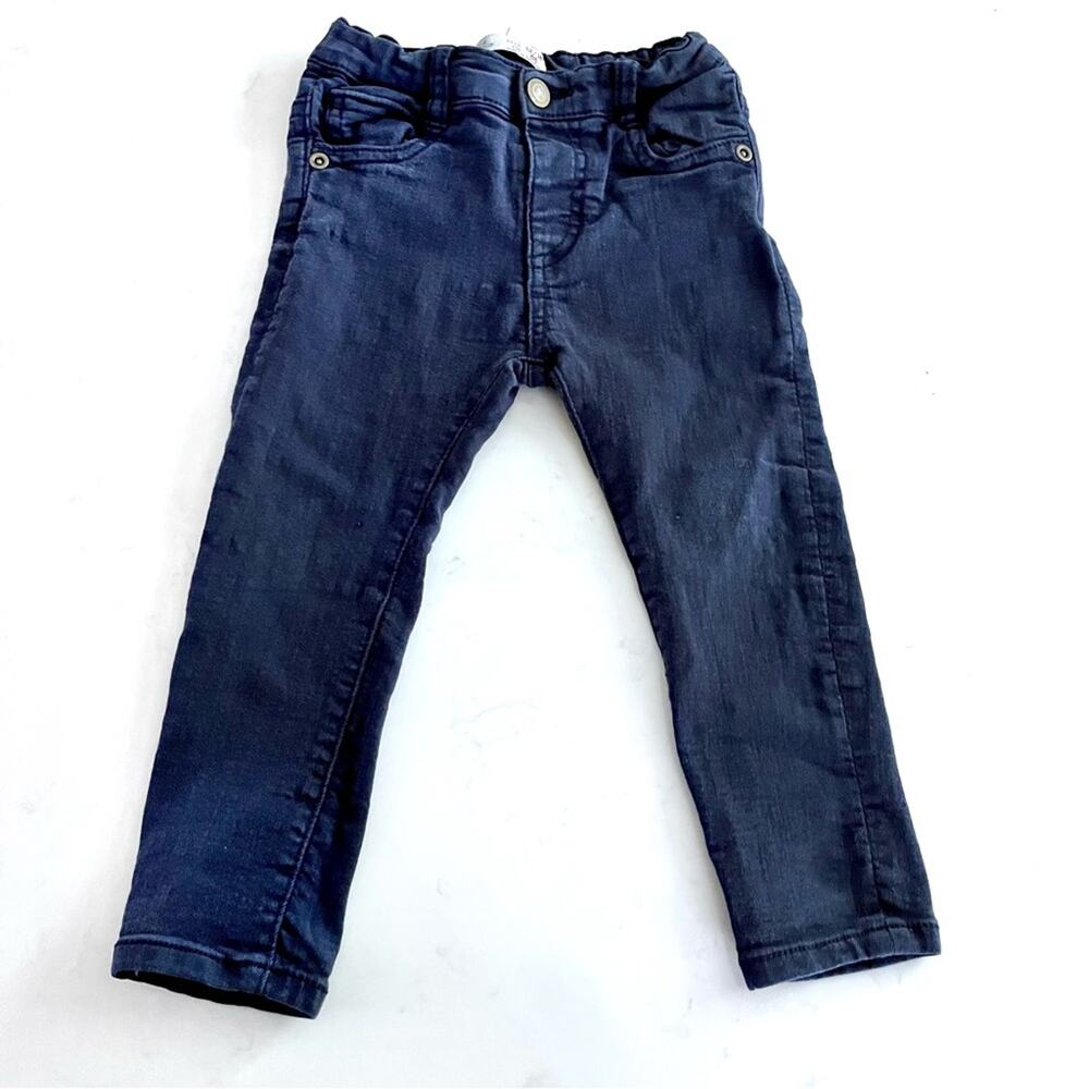 Zara boys dark navy stretch skinny jeans size  12/18 months